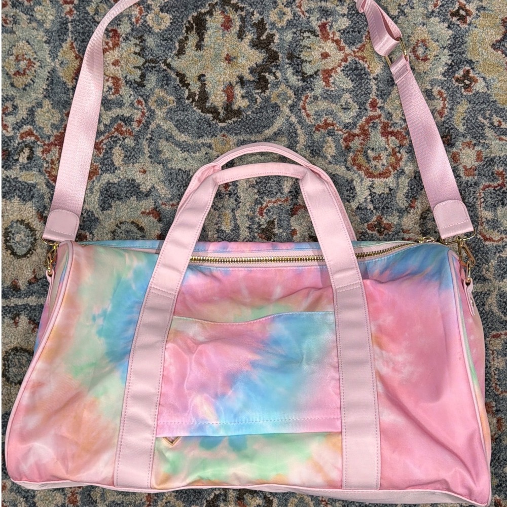 Stony Clover Target Duffel Bag Pink Tie Dye Weekend Travel EUC